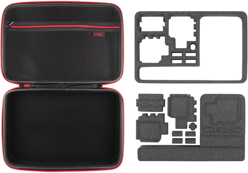 HSU Carrying Case for GoPro Hero 13, 12, 11, 10, 9, 8, 7, 6, 5 Black, AKASO Campark and Accessories, GoPro Travel Case with Fully Customizable Interior, Action Camera Storage Bag（Large） - Image 5